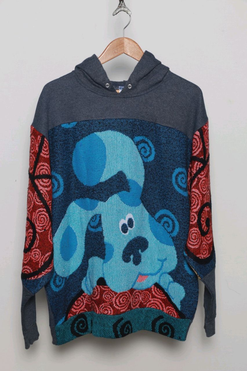 Reworked Men Hoodies made using Men Vintage Hoodies and Vintage Printed Darri, Style # CR859.